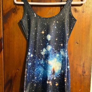 Black milk blue galaxy dress
